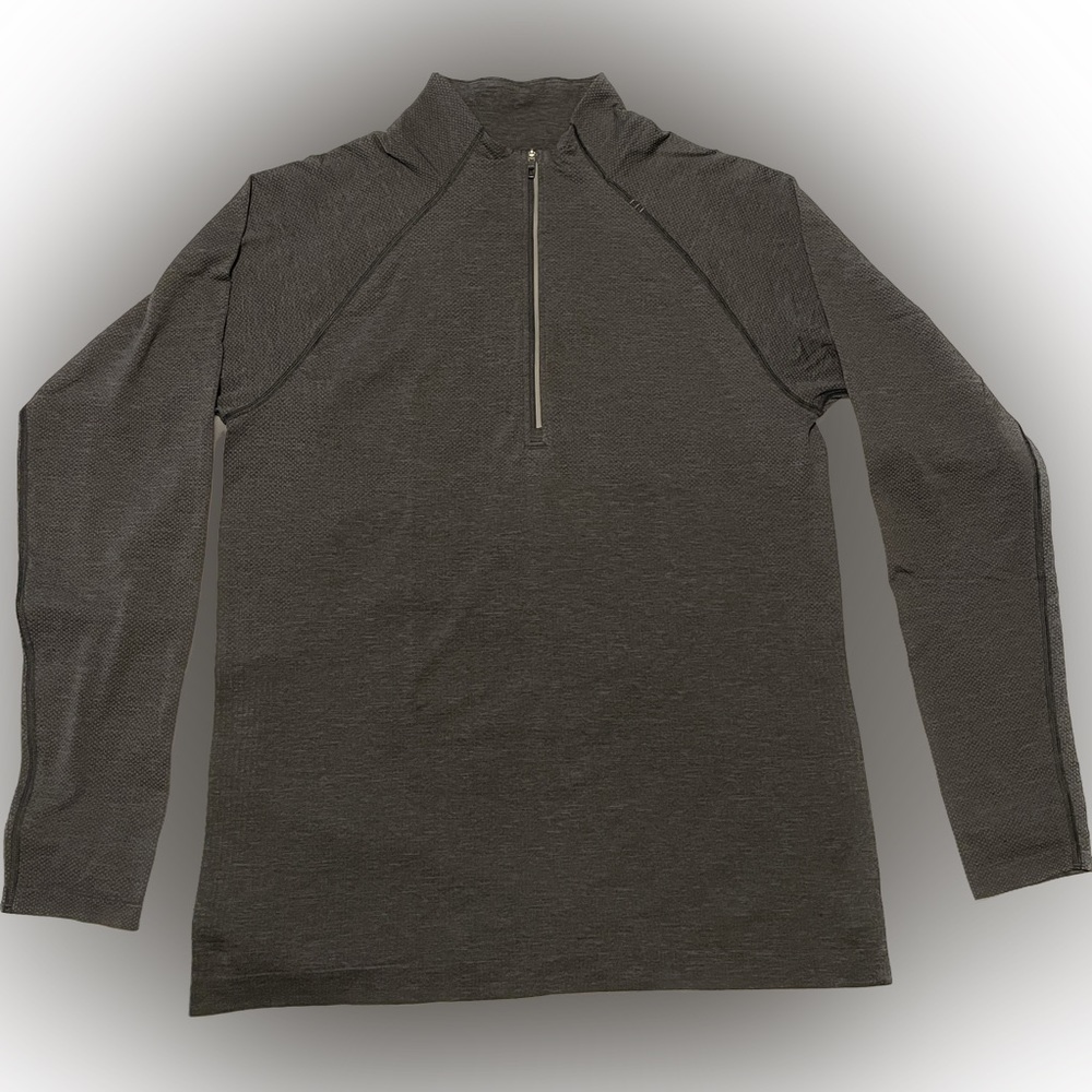 Lululemon Men’s Metal Vent Tech Half-Zip 2.0 - Medium - Deep Coal / Black